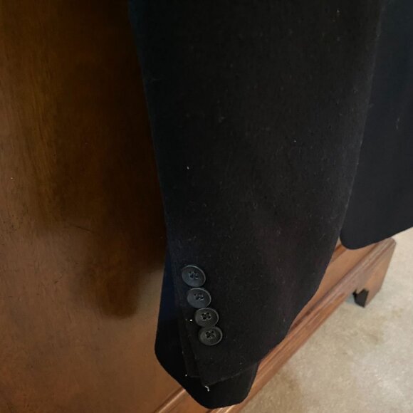 Oscar De La Renta Mens Blazer 42R Black Wool Blend Three-Button Formal Workwear - Picture 11 of 12